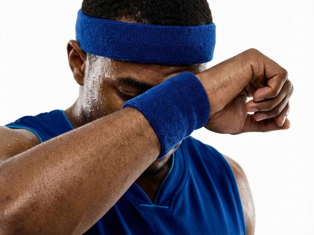 Team accessories matching basketball uniform color codes.