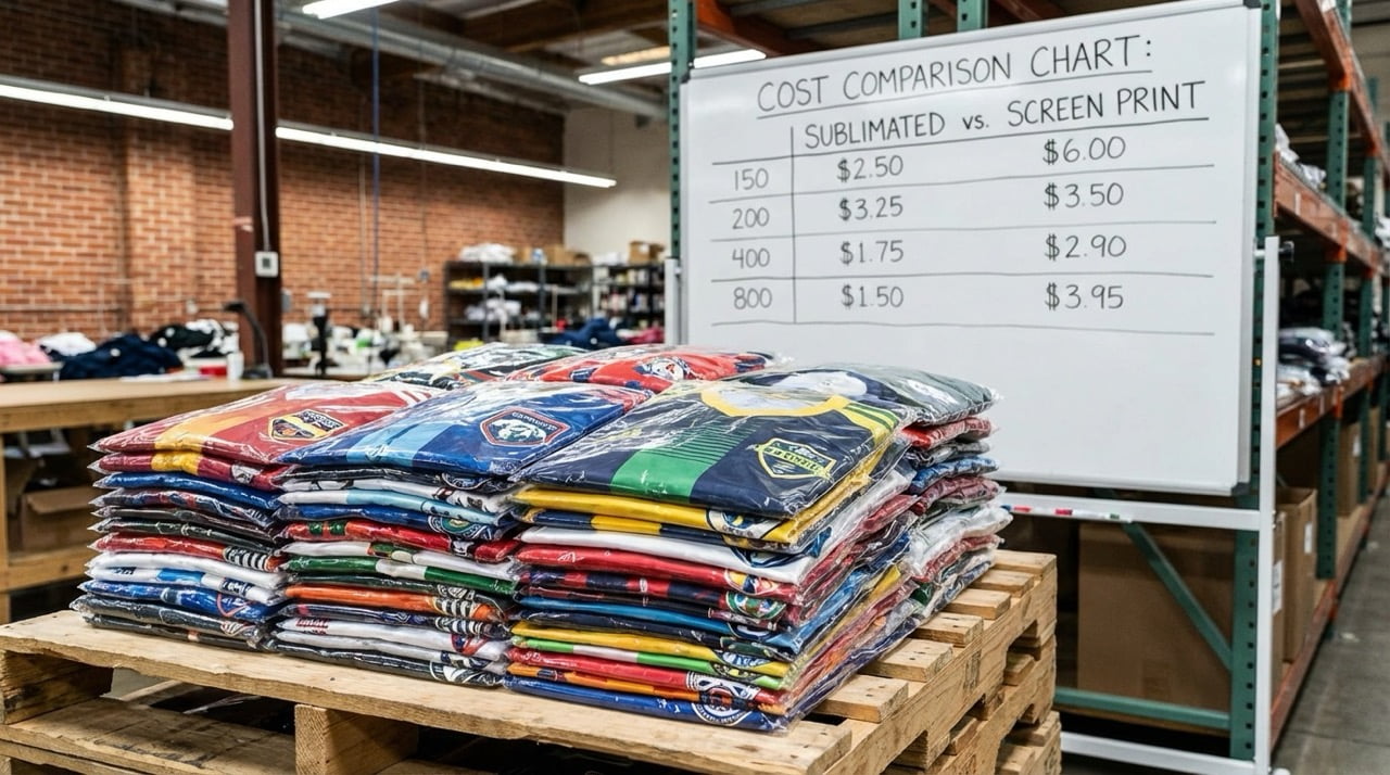 sublimation vs heat transfer cost for custom soccer jerseys
